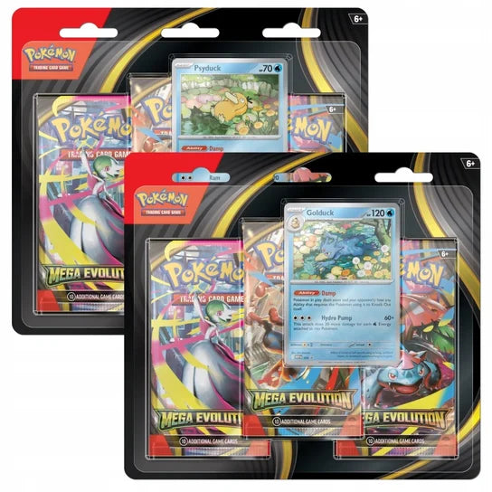 Pokémon Tcg: Mega Evolution - 3-Pack Blister - Psyduck + Golduck