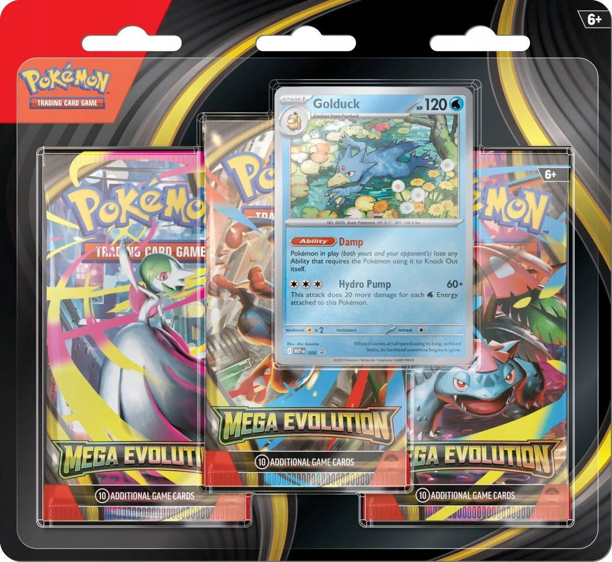 Pokémon Tcg: Mega Evolution - 3-Pack Blister - Golduck