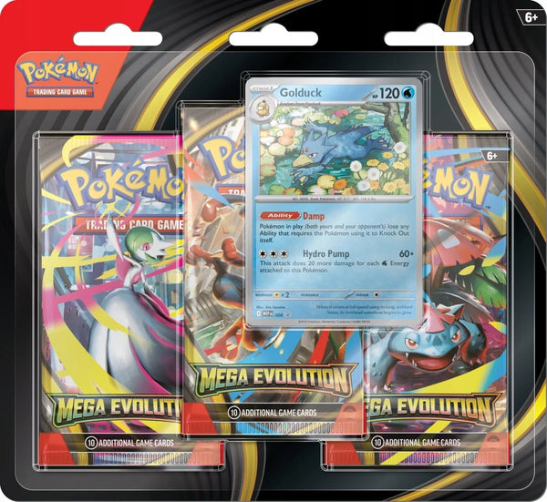 Pokémon Tcg: Mega Evolution - 3-Pack Blister - Golduck